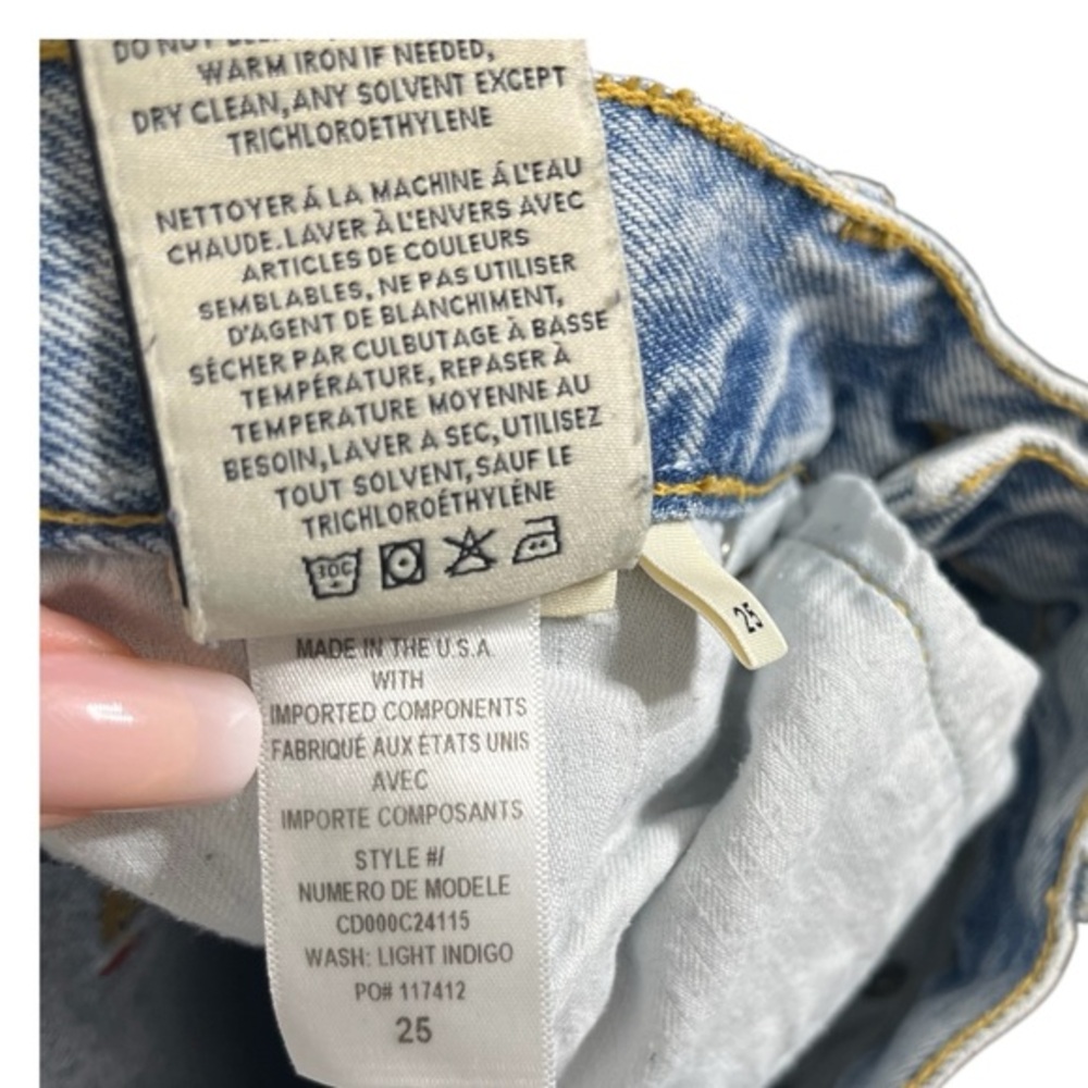 AO.LA by Alice and Olivia Jeans 25 Light Indigo Distressed Split‎ Hem Denim - Picture 10 of 14